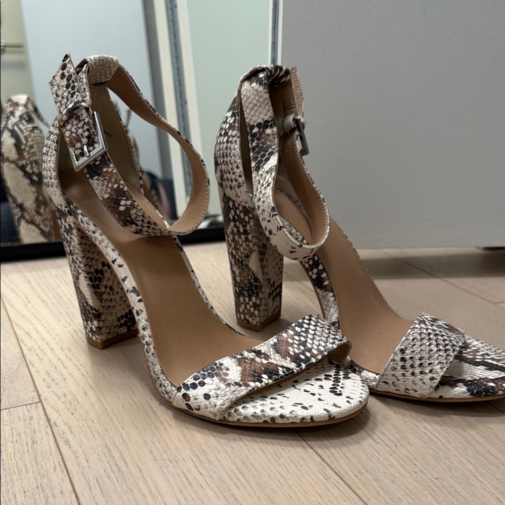 Women's Snakeskin High Heel Sandals